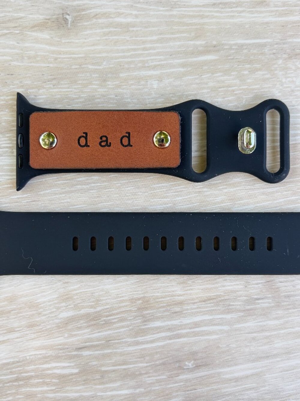 🖤 NEW Black "Dad" Smart Watch Band • 42/44/45/46/49mm